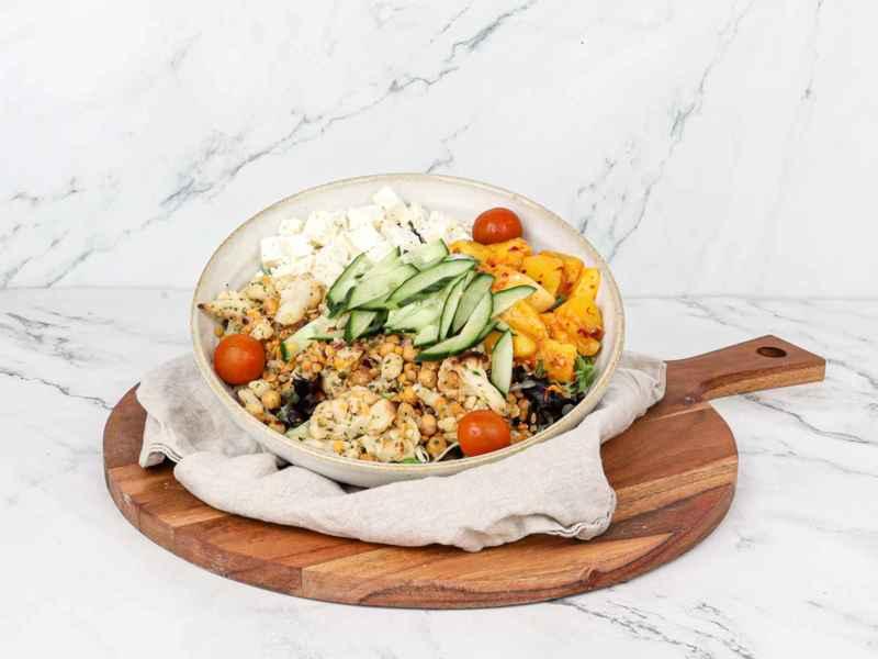 Rostad blomkål och kikärtssallad